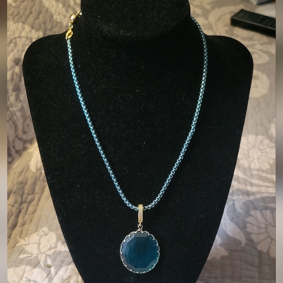 By Alexa Rae NWOT Ocean Blue Ollie Necklace - Picture 3 of 9